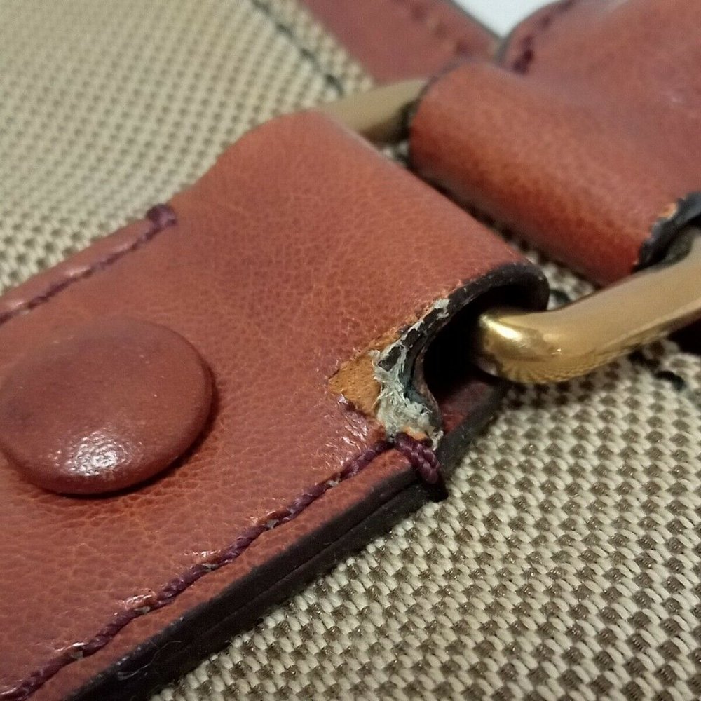 Authentic Chloe Harley Beige Brown Canvas Leather - Picture 9 of 9